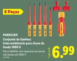 Lidl Parkside conjunto de lâminas intercambiáveis para chave de fenda 1000 v promoção