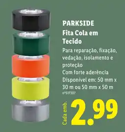 Lidl Parkside fita cola em tecido promoção