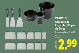 Lidl Parkside conjunto de espátulas/copos de gesso promoção