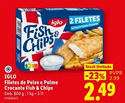 Lidl iglo filetes de peixe e polme crocante fish & chips promoção