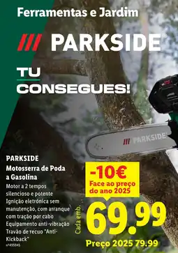 Lidl Parkside motosserra de poda a gasolina promoção