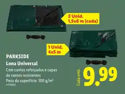 Lidl Parkside lona universal promoção