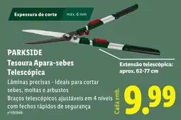 Lidl Parkside tesoura aparasebes telescópica promoção