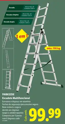 Lidl Parkside escadote multifuncional promoção