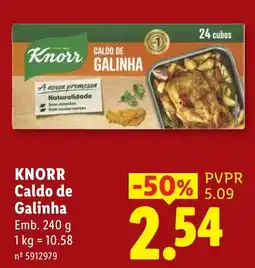 Lidl Knorr Caldo de Galinha promoção