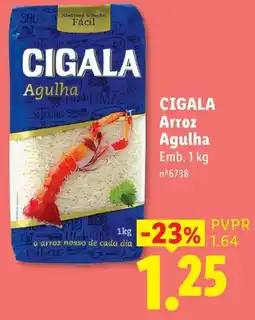 Lidl Cigala arroz agulha promoção