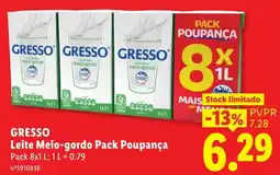Lidl Gresso leite meio-gordo pack poupança promoção