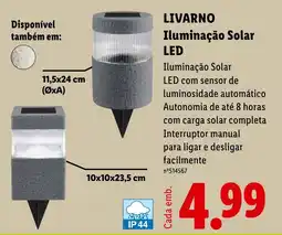 Lidl livarno iluminação solar led promoção
