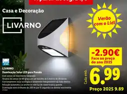 Lidl livarno iluminação solar led para parede promoção