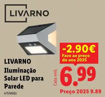 Livarno iluminação solar led para parede