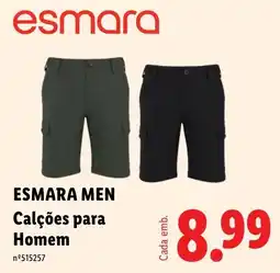 Lidl esmara calções para homem promoção