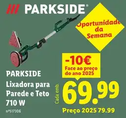 Lidl Parkside lixadora para parede e teto promoção