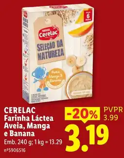 Lidl Cerelac Farinha Láctea Aveia, Manga e Banana promoção
