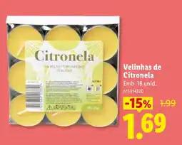 Lidl Velhinhas de citronela promoção