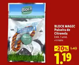 Lidl Block Magic Pulseira de Citronela promoção