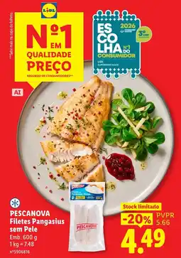 Lidl Pescanova Filetes Pangasius sem Pele promoção