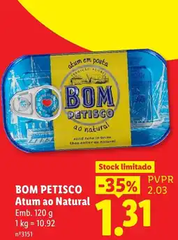 Lidl Bom petisco atum ao natural promoção