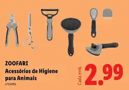 Lidl Zoofari acessórios de higiene para animais promoção
