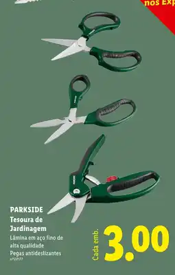Lidl Parkside tesoura de jardinagem promoção