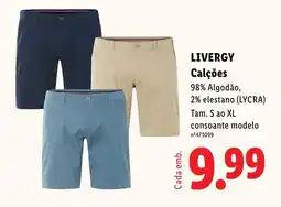Lidl livergy calções promoção
