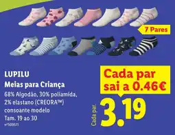 Lidl Lupilu meias para criança promoção