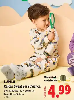 Lidl Lupilu Calças Sweat para Criança promoção