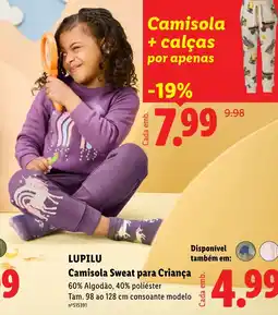Lidl Lupilu Camisola Sweat para Criança promoção