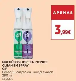 El Corte Inglés multiúsos limpeza infinite clean em spray cif promoção