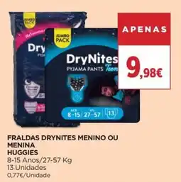 El Corte Inglés Fraldas drynites menino ou menina huggies promoção