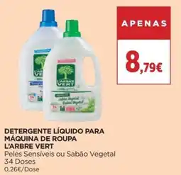 El Corte Inglés Detergente líquido para máquina de roupa l'arbre vert peles sensíveis ou sabão vegetal promoção