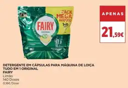 El Corte Inglés detergente em cápsulas para máquina de loiça tudo em 1 original fairy promoção