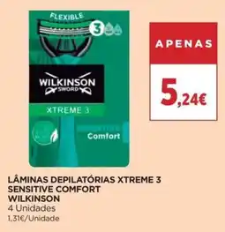 El Corte Inglés lâminas depilatórias xtreme 3 sensitive comfort wilkinson promoção