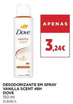 El Corte Inglés Dove desodorante em spray vanilla scent 48h promoção