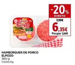 El Corte Inglés Hambúrguer de porco elpozo promoção