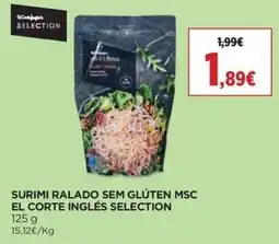 El Corte Inglés surimi ralado sem glúten msc el corte inglés selection promoção