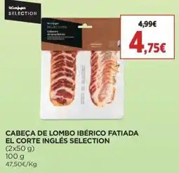 El Corte Inglés Cabeça de lombo ibérico fatiada el corte inglés selection promoção