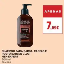 El Corte Inglés Shampoo para barba, cabelo e rosto barber club men expert promoção