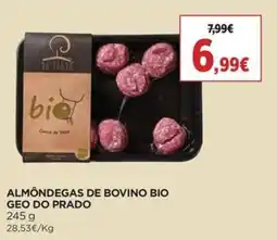 El Corte Inglés almôndegas de bovino bio geo do prado promoção