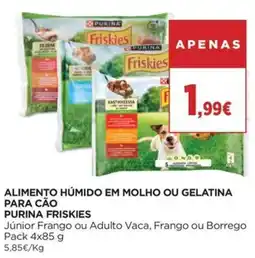 El Corte Inglés alimento húmido em molho ou gelatina para cão purina friskies promoção