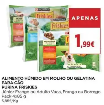 El Corte Inglés alimento húmido em molho ou gelatina para cão purina friskies promoção
