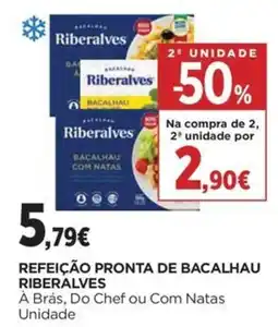 El Corte Inglés refeição pronta de bacalhau riberalves promoção