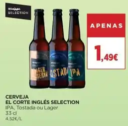 El Corte Inglés Cerveja el corte inglés selection promoção