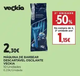 El Corte Inglés Máquina de barbear descartável oscilante veckia promoção