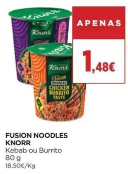 El Corte Inglés fusion noodles knorr kebab ou burrito promoção