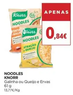 El Corte Inglés Noodles Knorr Galinha ou Queijo e Ervas promoção