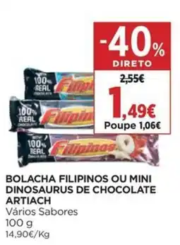 El Corte Inglés Bolacha filipinos ou mini dinosaurus de chocolate artiach promoção