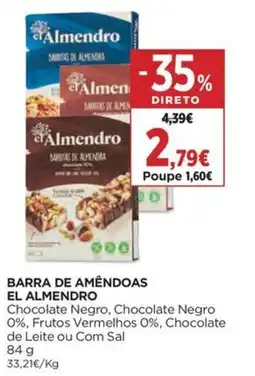 El Corte Inglés Barra de amêndoas el almendro promoção