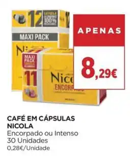 El Corte Inglés Café em cápsulas nicola promoção