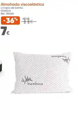 Hôma Almohada viscoelástica c/copos de bambú promoção
