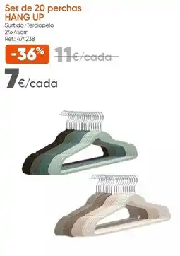 Hôma Set de 20 perchas hang up promoção